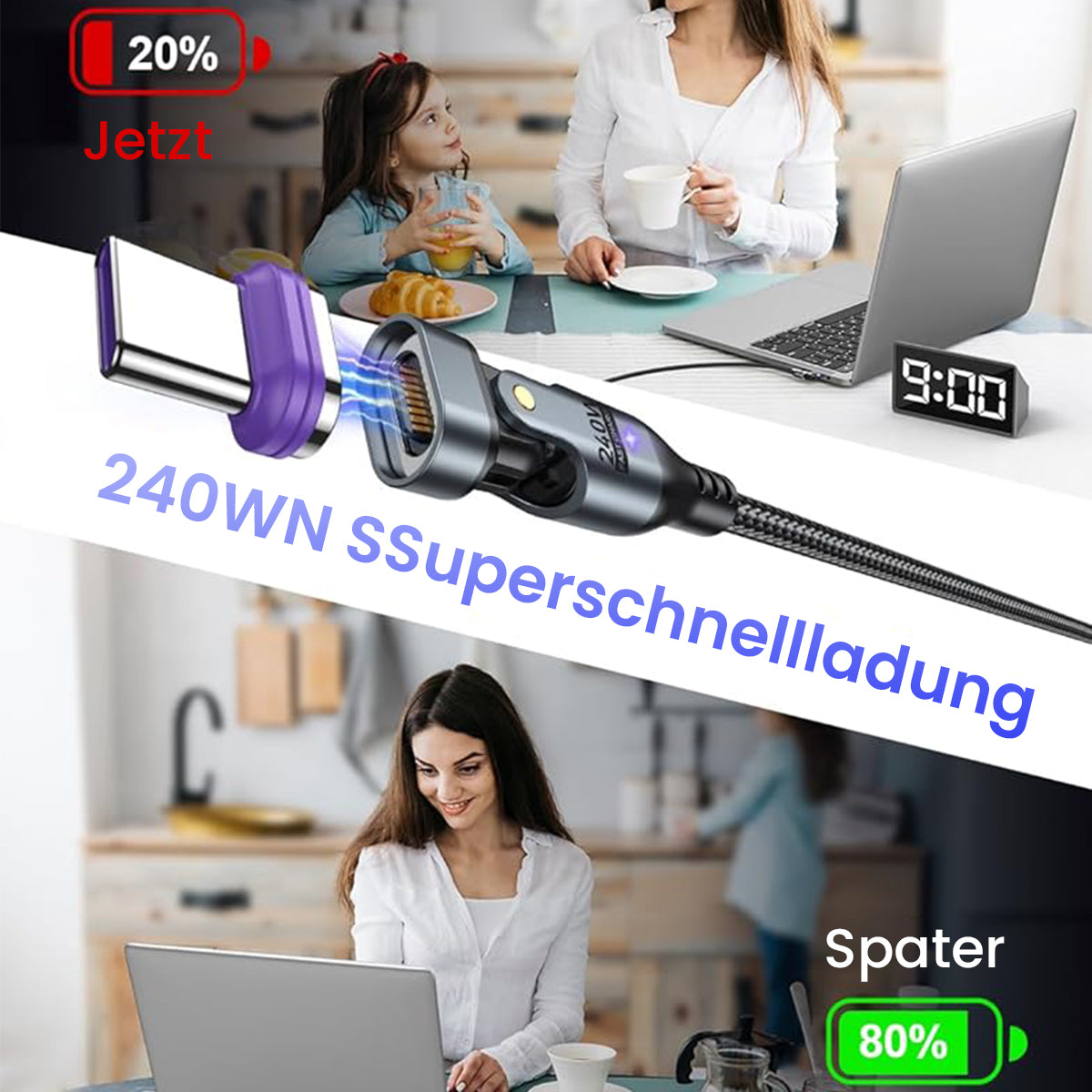 Verilux 240W USB C Cable Flexible Magnetic USB C Connector Design Fast Charging USB C Male to USB C Male Cable Support Data Transfer Universal 5.9ft USB Cable for Phone, Tablet Verilux 240W USB C Cable Flexible Magnetic USB C Connector Design Fast Charging USB C Male to USB C Male Cable Support Data Transfer Universal 5.9ft USB Cable for Phone, Tablet